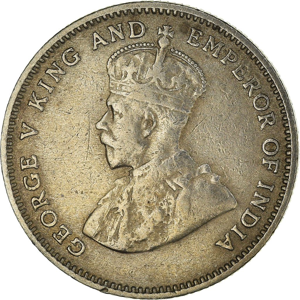Moneta, Hong Kong, George V, 10 Cents, 1936, AU(50-53), Miedź-Nikiel, KM:19
