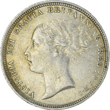 Coin, Great Britain, Victoria, 6 Pence, 1885, AU(50-53), Silver, KM:757