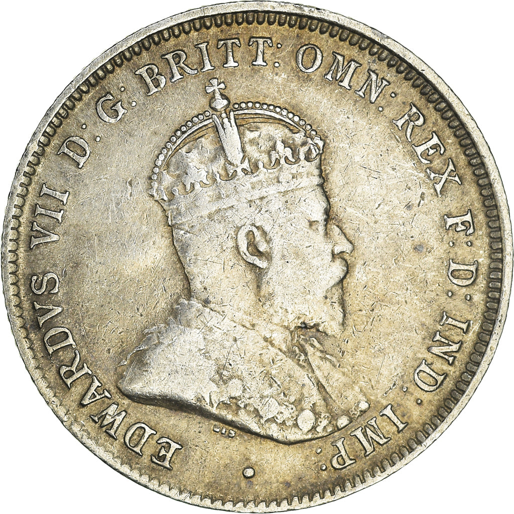 Münze, Australien, Edward VII, Shilling, 1910, London, SS, Silber, KM:20