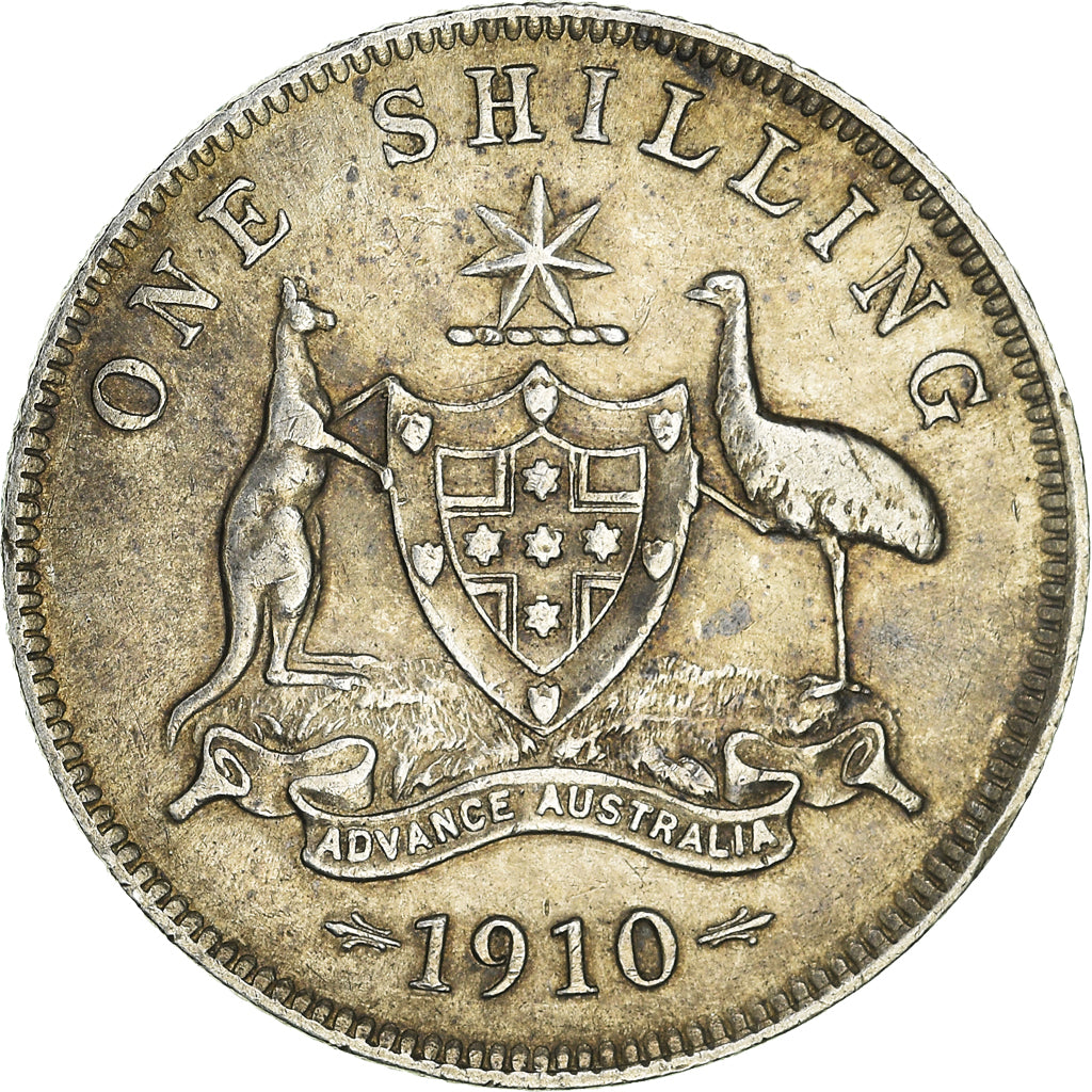 Münze, Australien, Edward VII, Shilling, 1910, London, SS, Silber, KM:20