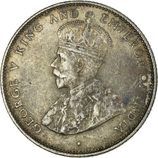 Coin, Ceylon, George V, 50 Cents, 1914, EF(40-45), Silver, KM:109