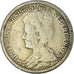 Münze, Niederlande, Wilhelmina I, 25 Cents, 1911, S, Silber, KM:146