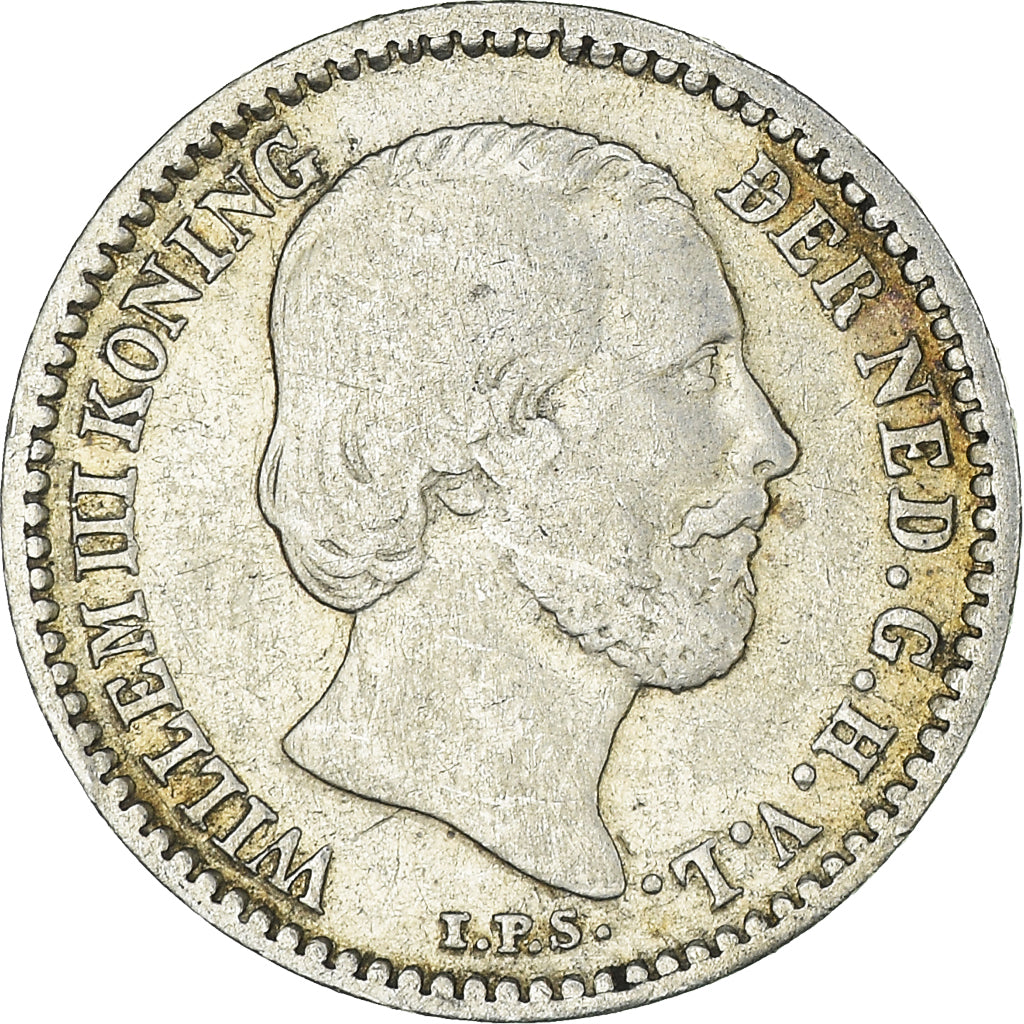Coin, Netherlands, William III, 10 Cents, 1881, EF(40-45), Silver, KM:80