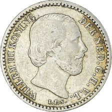 Coin, Netherlands, William III, 10 Cents, 1881, EF(40-45), Silver, KM:80