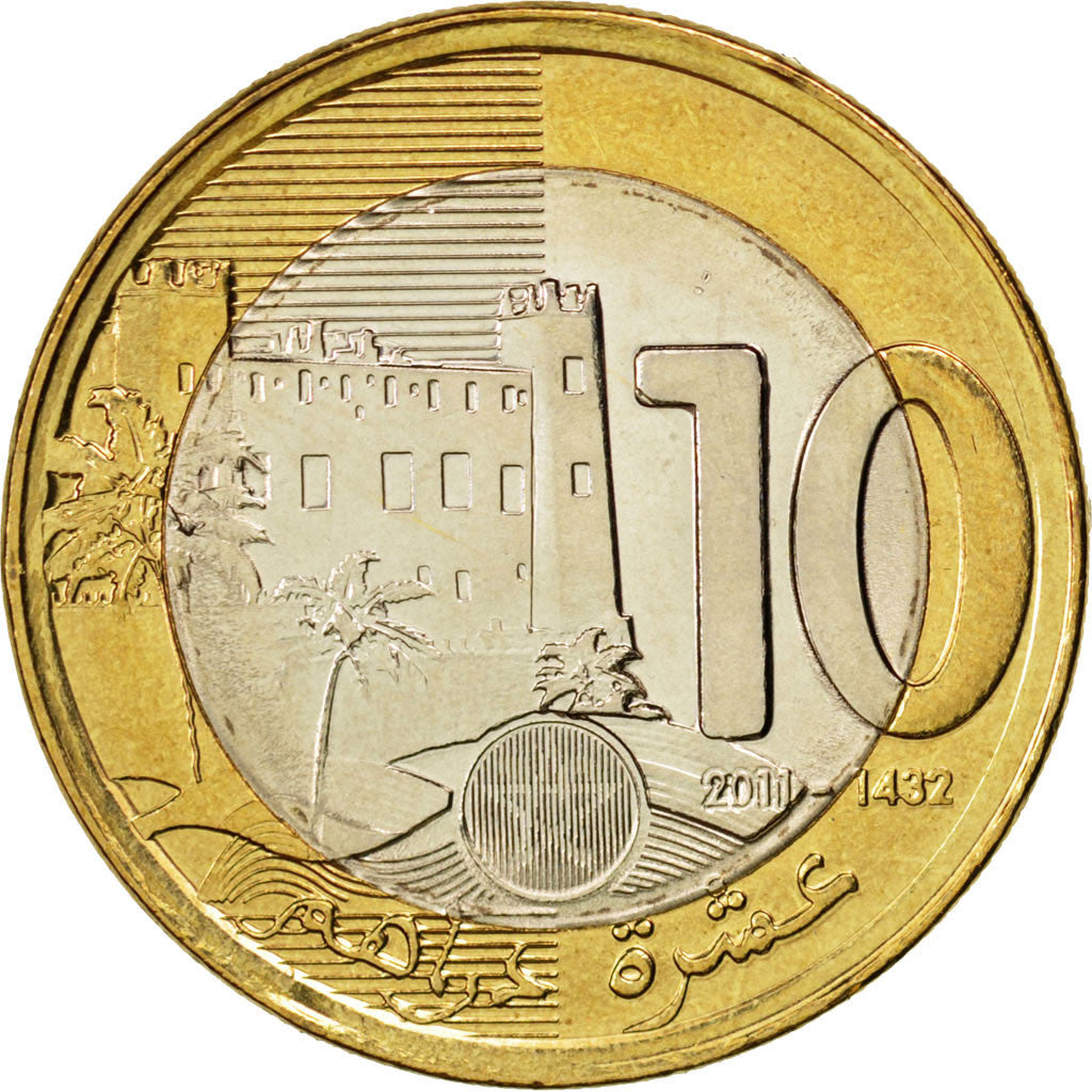 Monnaie, Maroc, Mohammed VI, 10 Dirhams, 2011, SPL, Bi-Metallic, KM:141