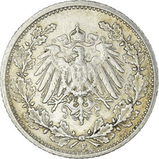Coin, GERMANY - EMPIRE, 1/2 Mark, 1905, Stuttgart, EF(40-45), Silver, KM:17