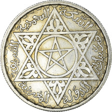 Coin, Morocco, Mohammed V, 100 Francs, AH 1372/1953, Paris, AU(50-53), Silver