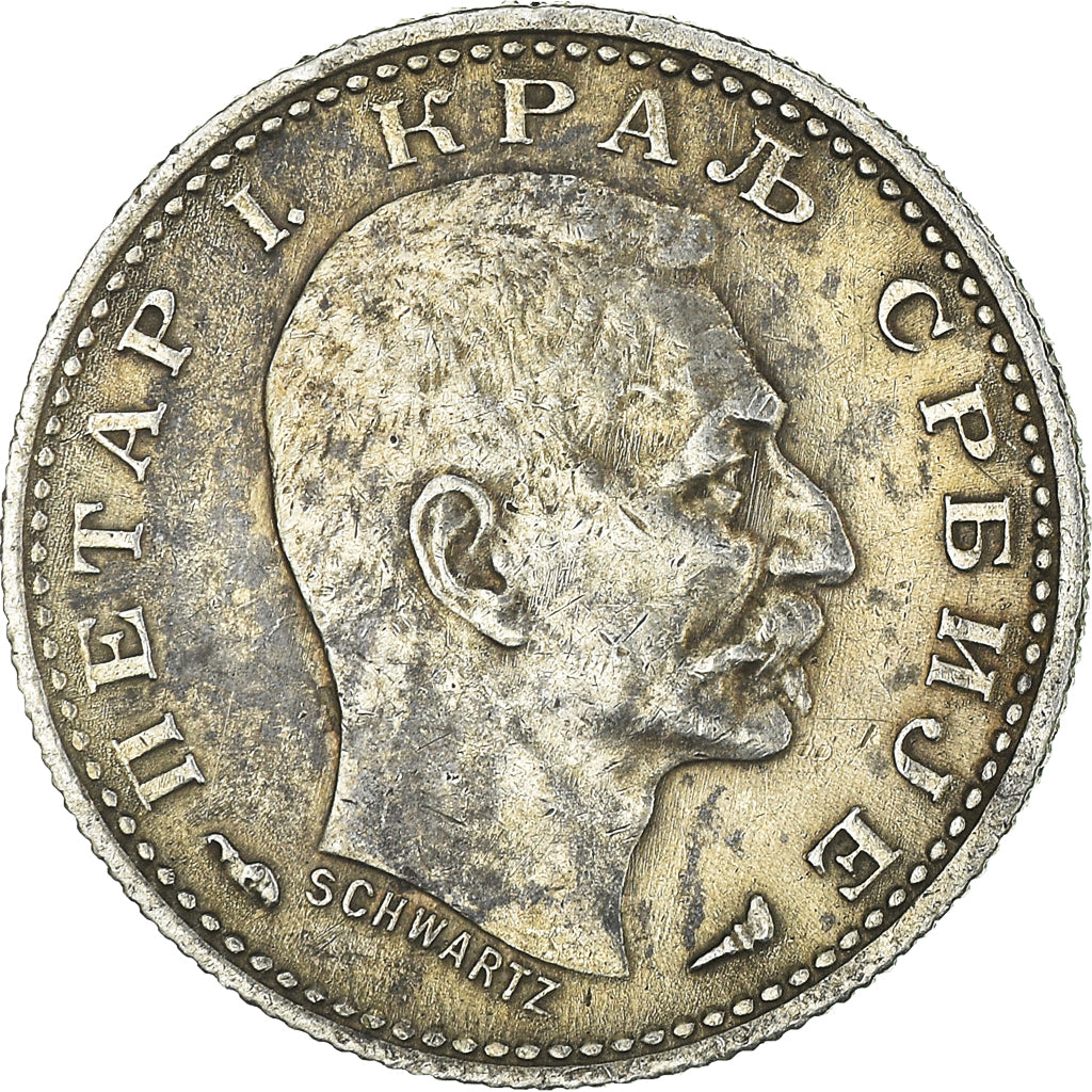 Coin, Serbia, Peter I, 50 Para, 1915, AU(50-53), Silver, KM:24.1
