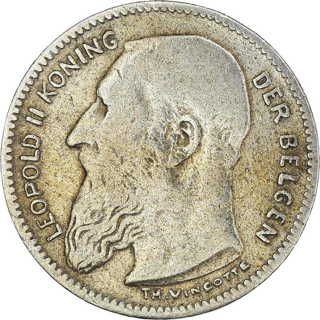 Coin, Belgium, Leopold II, 50 Centimes, 1907, VF(30-35), Silver, KM:61.1