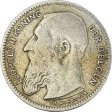 Coin, Belgium, Leopold II, 50 Centimes, 1907, VF(30-35), Silver, KM:61.1