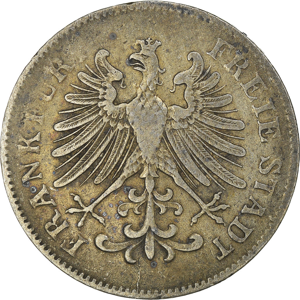 Coin, German States, 6 Kreuzer, 1851, Frankfurt, EF(40-45), Silver, KM:335