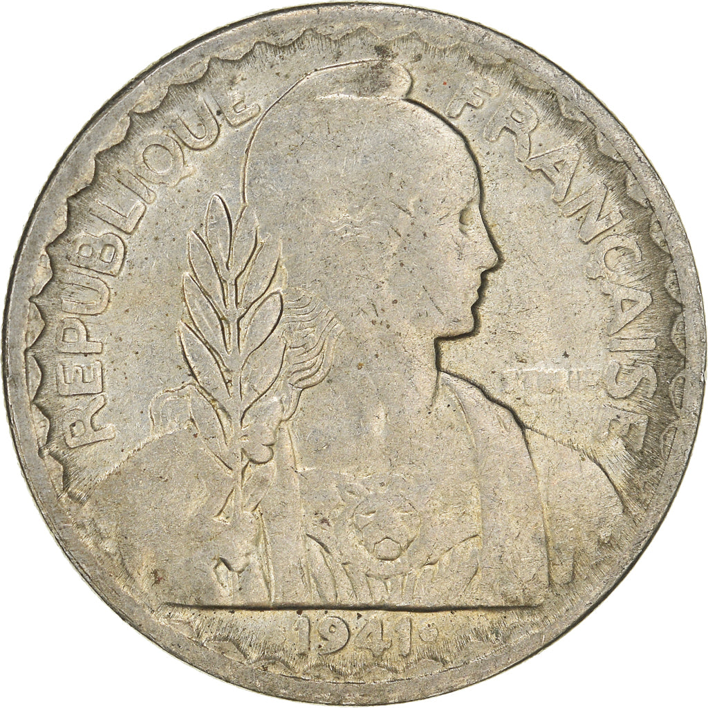 Moneda, INDOCHINA FRANCESA, 20 Cents, 1941, San Francisco, USA, MBC, Cobre -