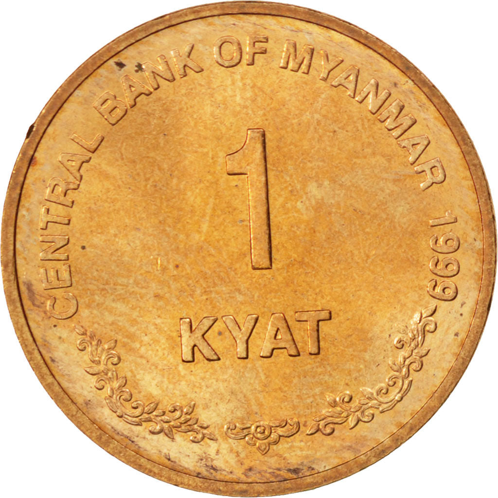 MYANMAR, Kyat, 1999, KM #60, MS(63), Bronze, 19.03, 2.85