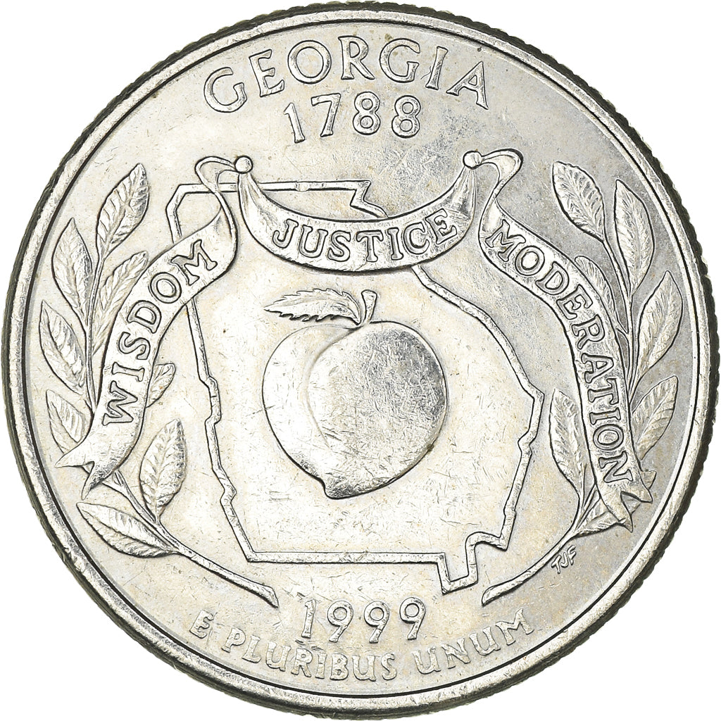 Moneta, Stati Uniti, Georgia, Quarter, 1999, Denver, SPL-, Rame ricoperto in