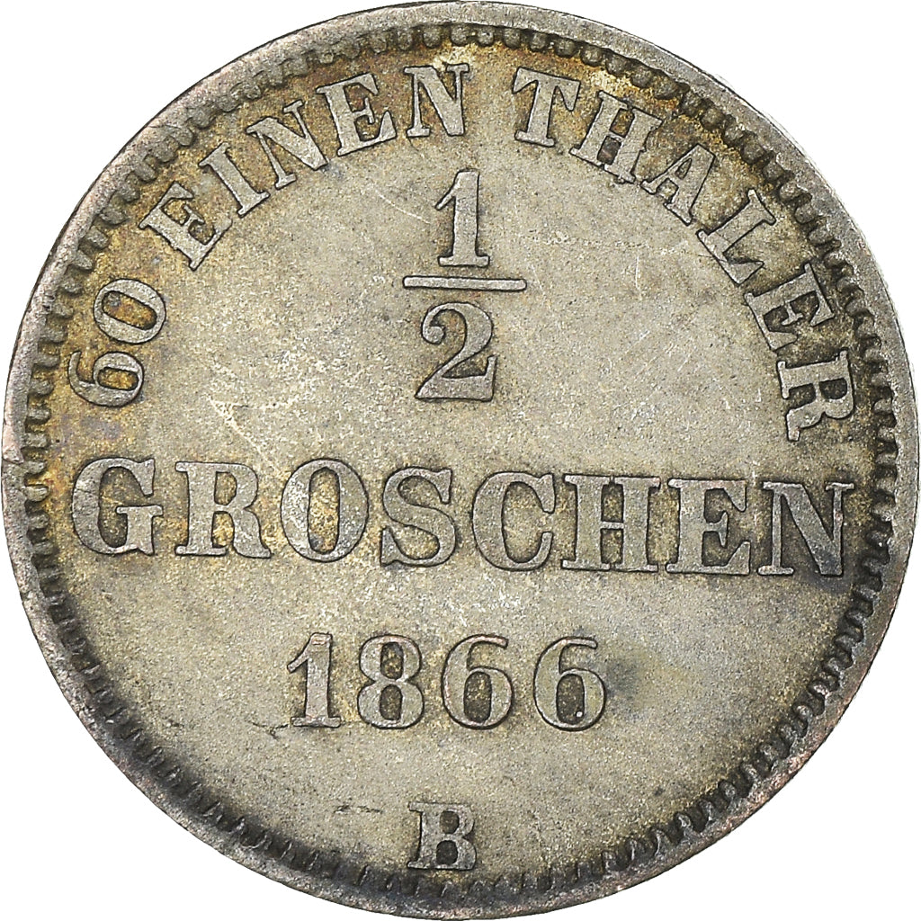 Coin, German States, OLDENBURG, Nicolaus Friedrich Peter, 1/2 Groschen, 1866