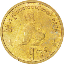 Coin, Myanmar, 5 Kyats, 1999, MS(63), Brass, KM:61