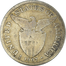 Coin, Philippines, 50 Centavos, 1907, San Francisco, VF(20-25), Silver, KM:171