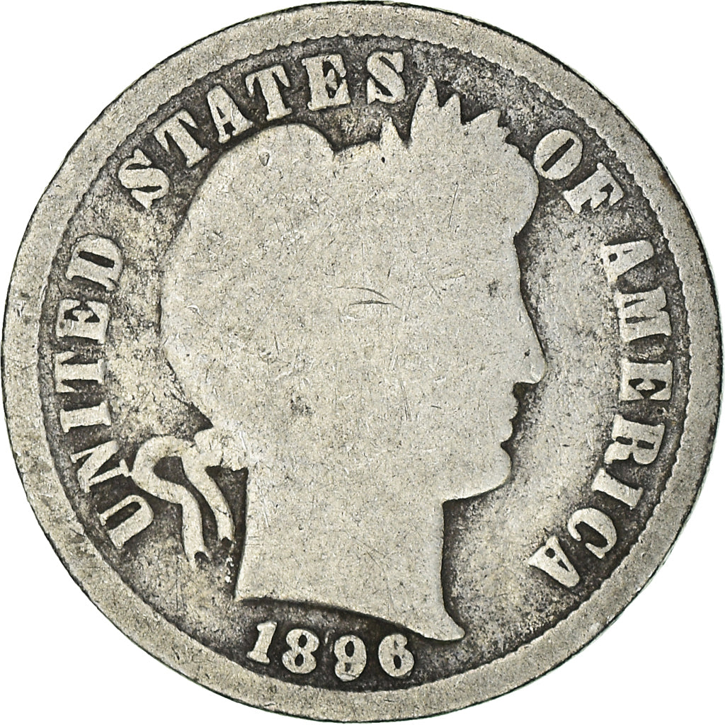 Moneta, USA, Barber Dime, 1896, Philadelphia, F(12-15), Srebro, KM:113