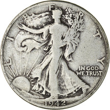 Coin, United States, Walking Liberty Half Dollar, 1942, Denver, VF(30-35)
