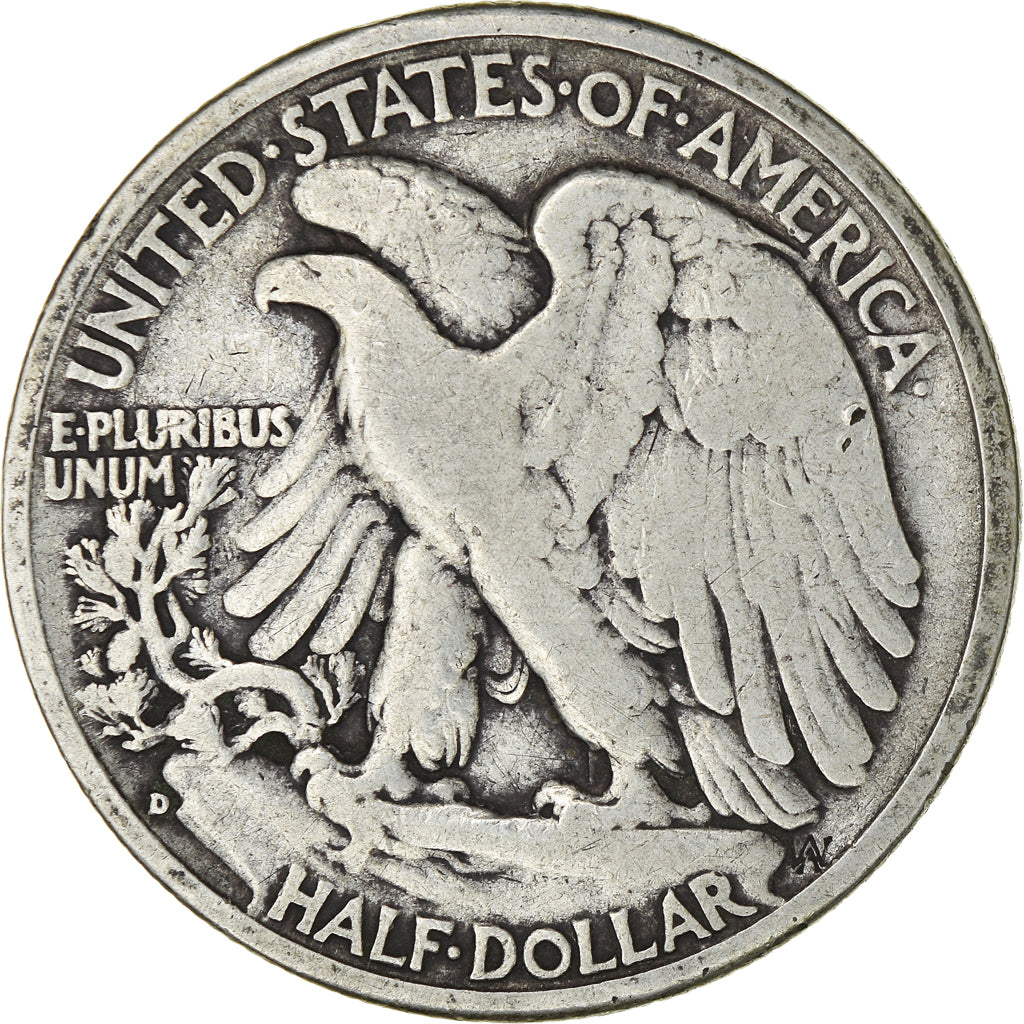 Coin, United States, Walking Liberty Half Dollar, 1942, Denver, VF(30-35)
