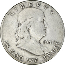 Coin, United States, Franklin Half Dollar, 1948, Philadelphia, VF(30-35)