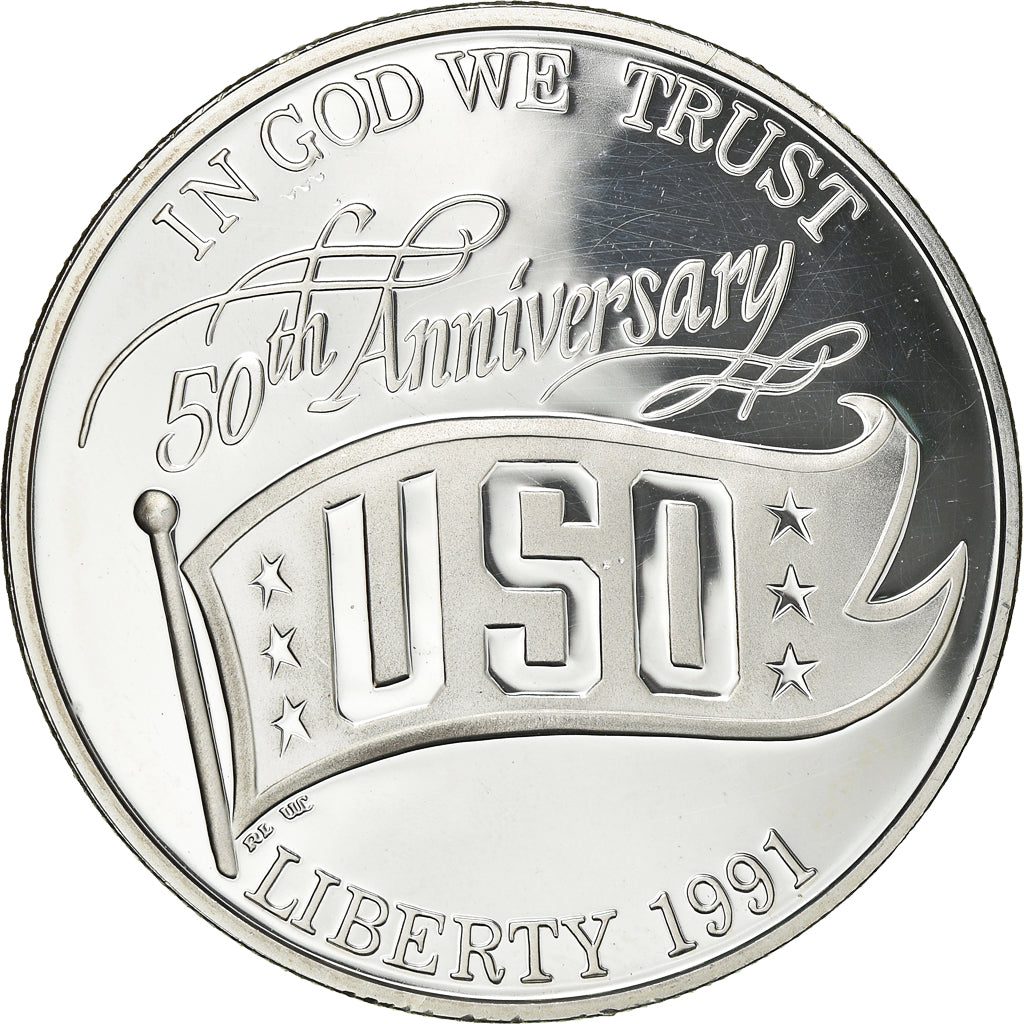 Coin, United States, Dollar, 1991, U.S. Mint, San Francisco, Proof, MS(63)