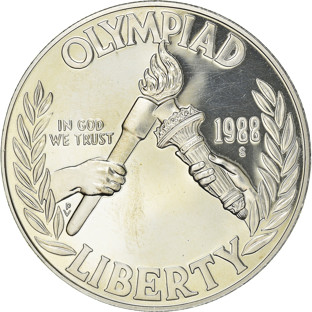 Coin, United States, Dollar, 1988, U.S. Mint, San Francisco, AU(55-58), Silver