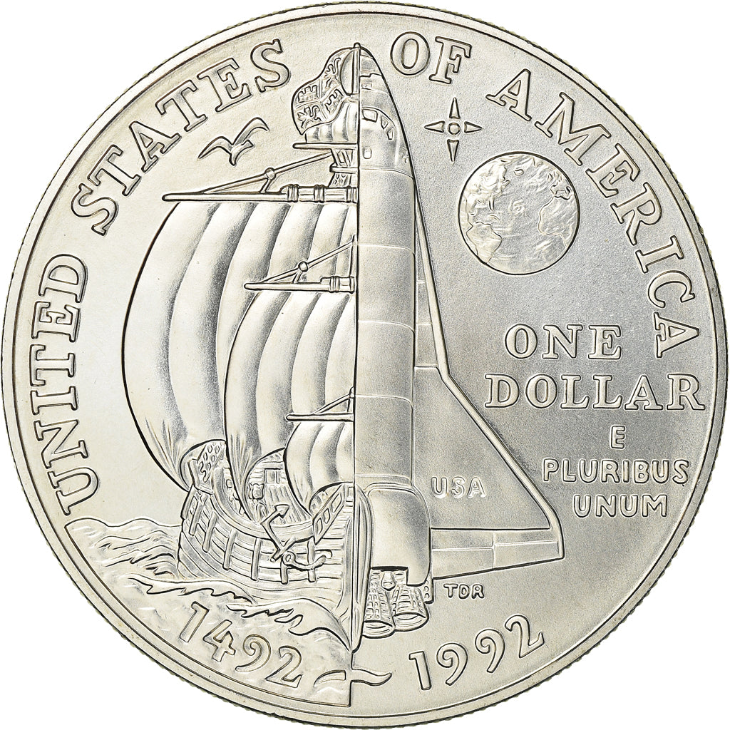 Coin, United States, Dollar, 1992, U.S. Mint, Denver, MS(63), Silver, KM:238
