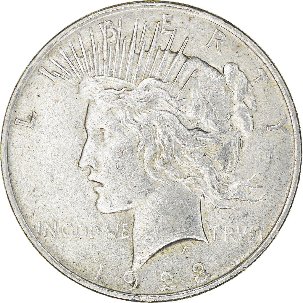 Monnaie, États-Unis, Peace Dollar, 1923, Philadelphie, TTB+, Argent