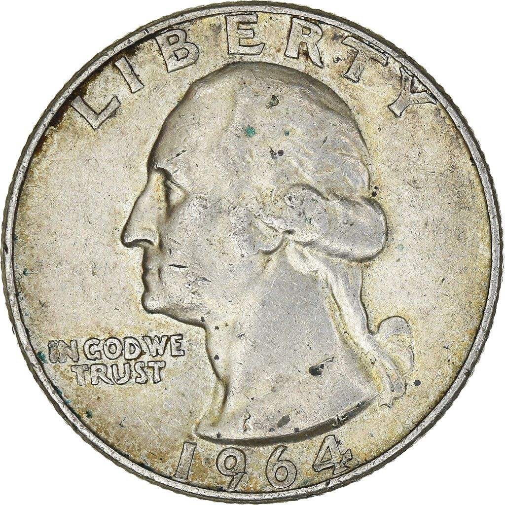 Coin, United States, Washington Quarter, 1964, Philadelphia, EF(40-45)