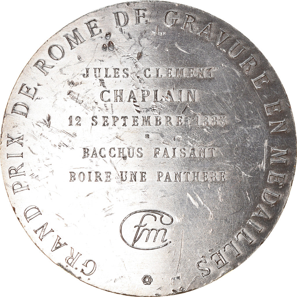France, Medal, Gravure, Grand Prix de Rome, Bacchus et la Panthère, Arts &