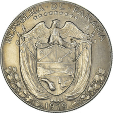 Moneda, Panamá, 1/2 Balboa, 1979, EBC, Cobre - níquel recubierto de cobre