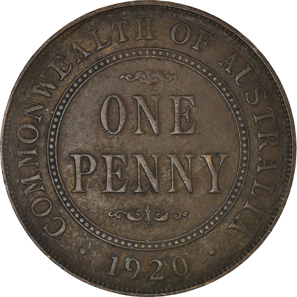 Coin, Australia, George V, Penny, 1920, EF(40-45), Bronze, KM:23