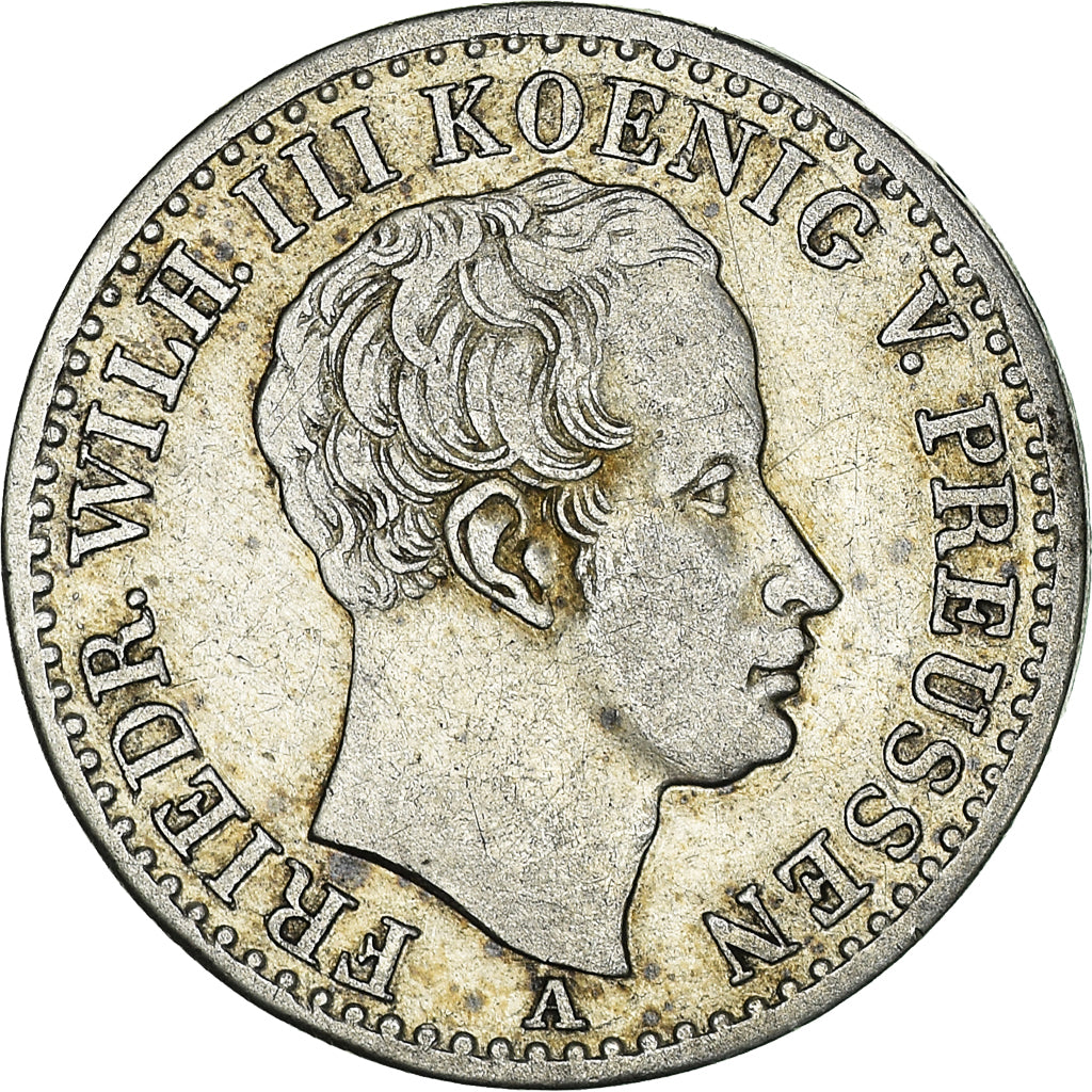 Coin, German States, PRUSSIA, Friedrich Wilhelm III, 1/6 Thaler, 1825, Berlin