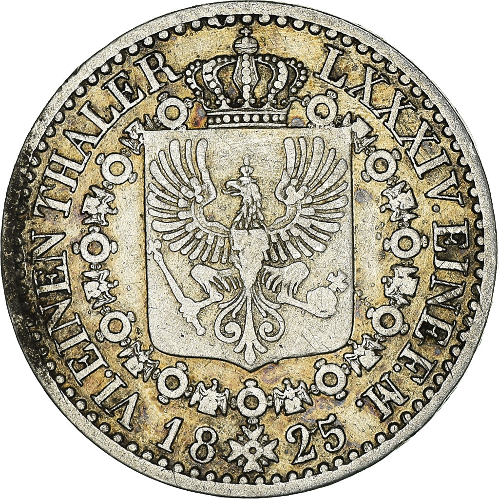 Coin, German States, PRUSSIA, Friedrich Wilhelm III, 1/6 Thaler, 1825, Berlin