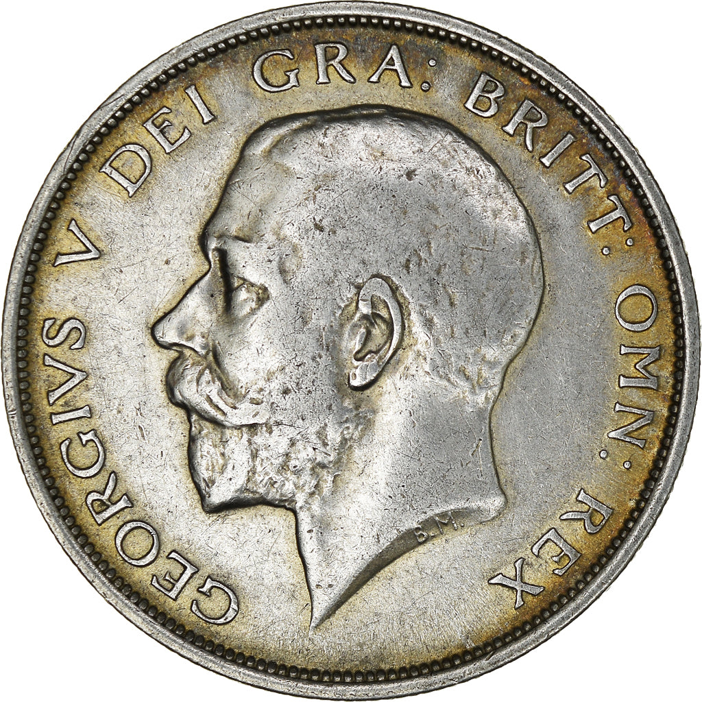 Coin, Great Britain, George V, 1/2 Crown, 1916, EF(40-45), Silver, KM:818.1