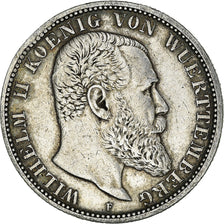 Coin, German States, WURTTEMBERG, Wilhelm II, 2 Mark, 1899, Freudenstadt