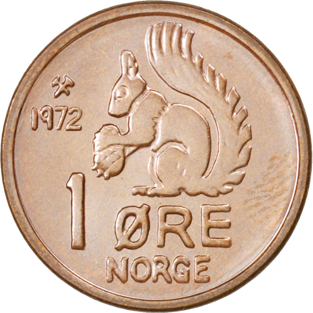 Coin, Norway, Olav V, Ore, 1972, MS(63), Bronze, KM:403