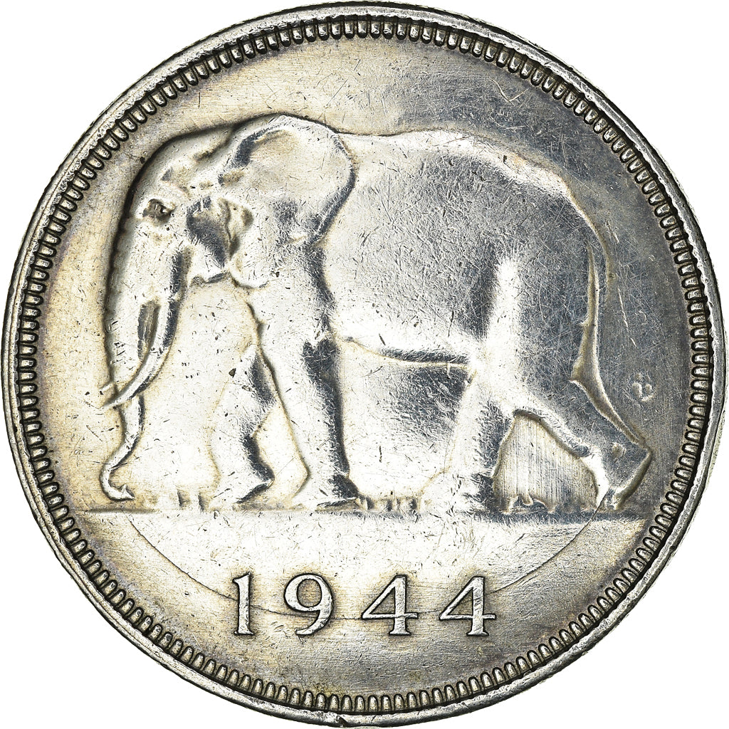 Coin, Belgian Congo, Leopold III, 50 Francs, 1944, AU(50-53), Silver, KM:27