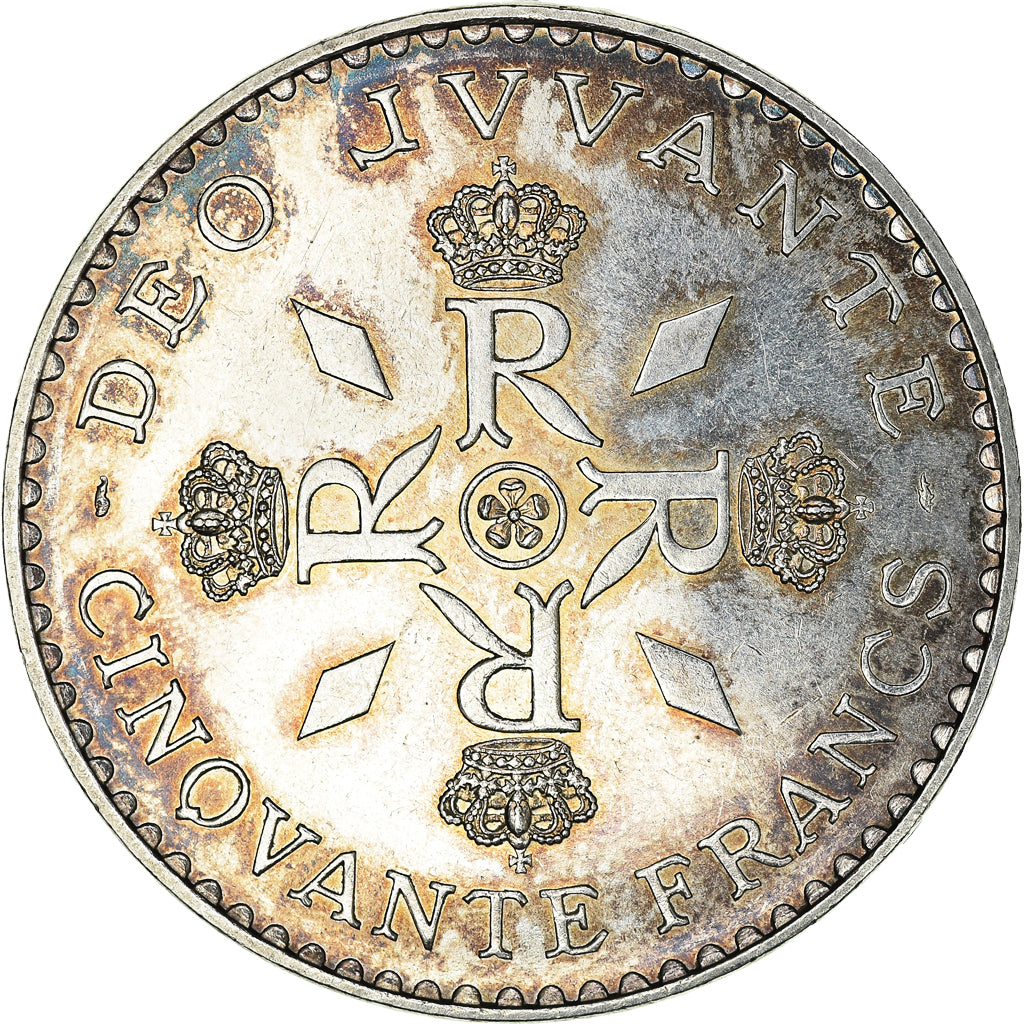 Coin, Monaco, Rainier III, 50 Francs, 1974, AU(55-58), Silver, KM:152.1