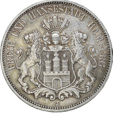 Coin, German States, HAMBURG, 5 Mark, 1898, Hamburg, EF(40-45), Silver, KM:610