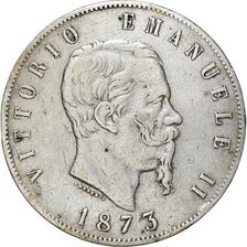Monnaie, Italie, Vittorio Emanuele II, 5 Lire, 1873, Milan, TTB, Argent, KM:8.3