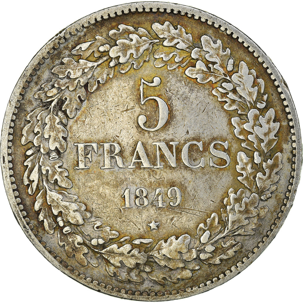 Monnaie, Belgique, Leopold I, 5 Francs, 5 Frank, 1849, TTB, Argent, KM:3.2