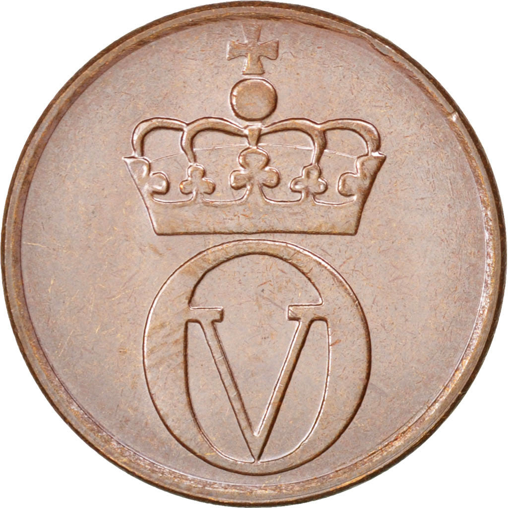 NORWAY, 2 Ore, 1972, KM #410, MS(63), Bronze, 21, 3.94