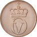 NORWAY, 2 Ore, 1972, KM #410, MS(63), Bronze, 21, 3.94