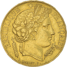 Coin, France, Cérès, 20 Francs, 1851, Paris, AU(55-58), Gold, KM:762