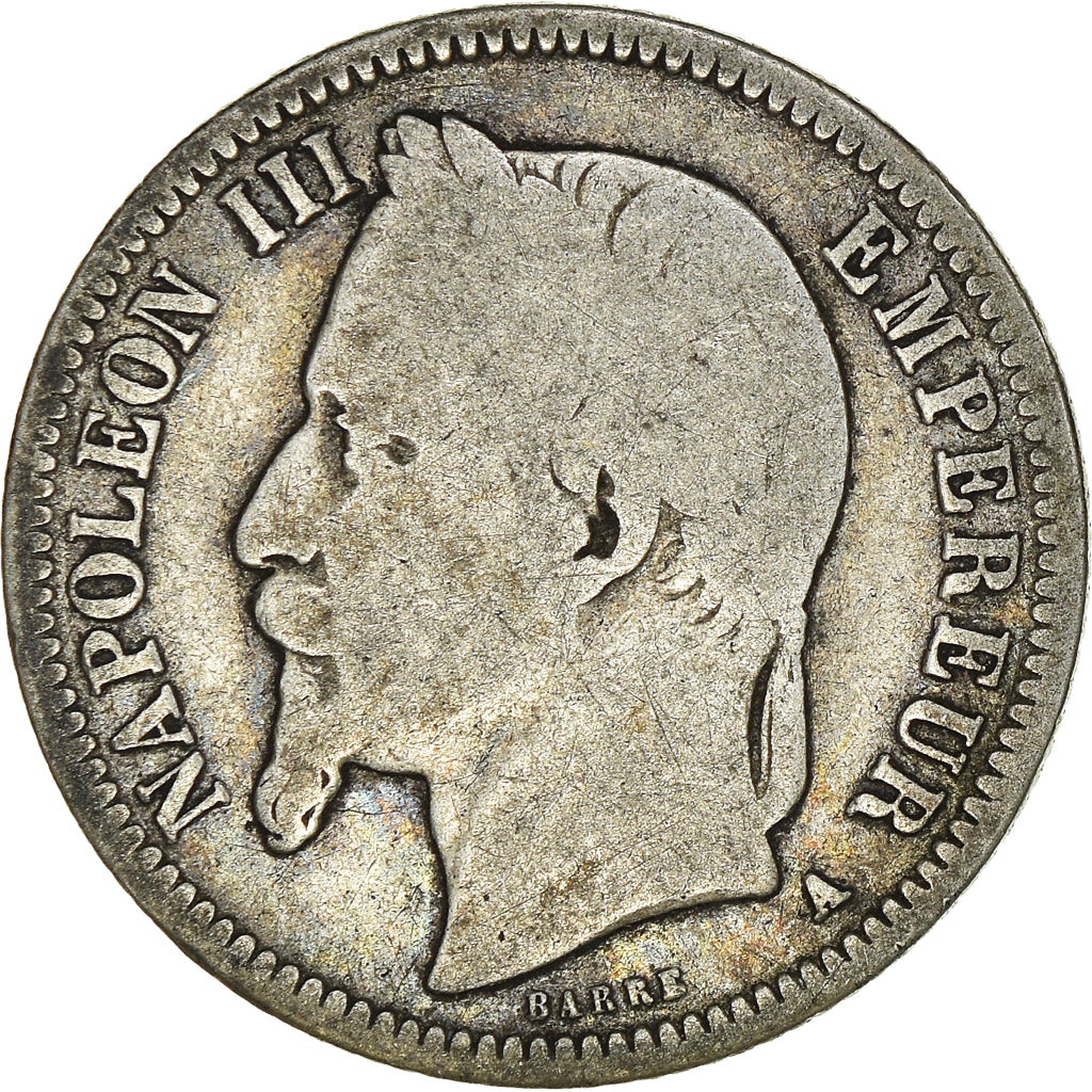 Coin, France, Napoléon III, Franc, 1868, Paris, VG(8-10), Silver, KM:806.1