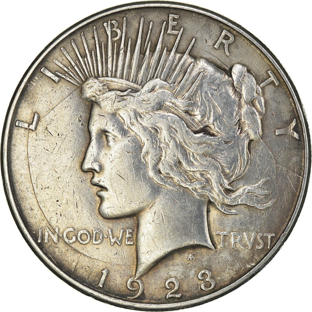 Coin, United States, Peace Dollar, 1923, Denver, EF(40-45), Silver