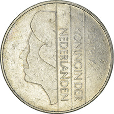 Coin, Netherlands, Beatrix, 2-1/2 Gulden, 1990, EF(40-45), Nickel, KM:206