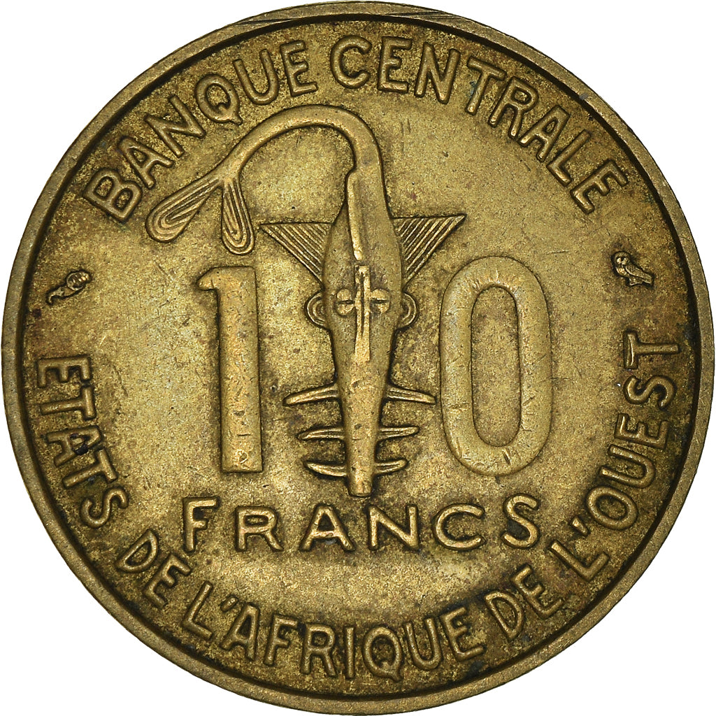 Coin, West African States, 10 Francs, 1968, EF(40-45), Aluminum-Nickel-Bronze